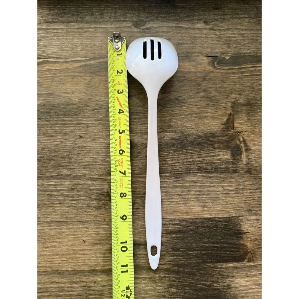 Slotted Spoon 11.5in White Excellent Melamine Kitchen Utensil
